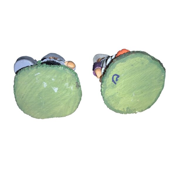 Thanksgiving Pilgrim Boy & Girl Figurine Set - Hand-Painted Resin Decor - Picture 8 of 9